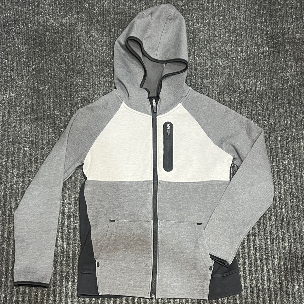 Old Navy Gray and black Kids zip up Hoodie Size M (8)